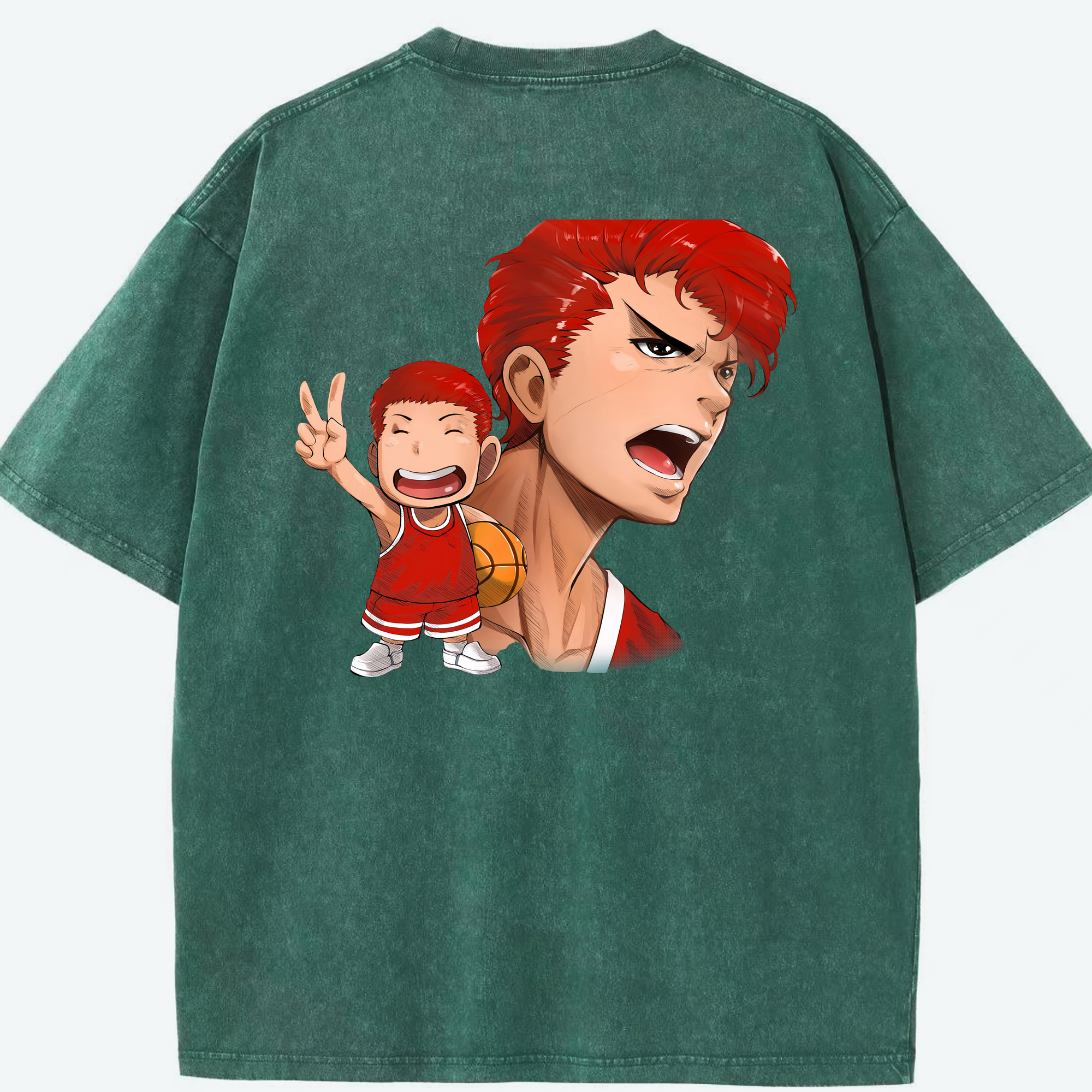 （画像用） SLAM DUNK／スラムダンク 綿100% ヴィンテージ風 半袖Tシャツ（背面プリント）